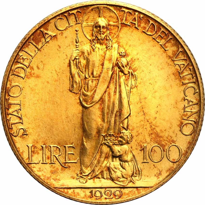 Watykan. Pius XI 1922-1937, 100 lirów 1929